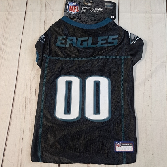 NFL Eagles Black And Teal Dog Pet Jersey Size Large - Picture 1 of 4
